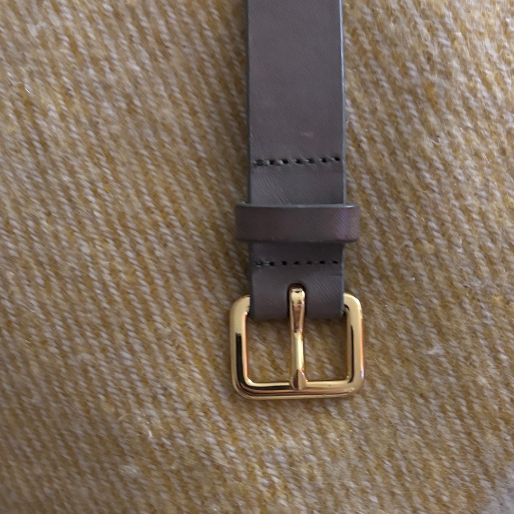 J. Crew  Leather Belt with Gold Buckle